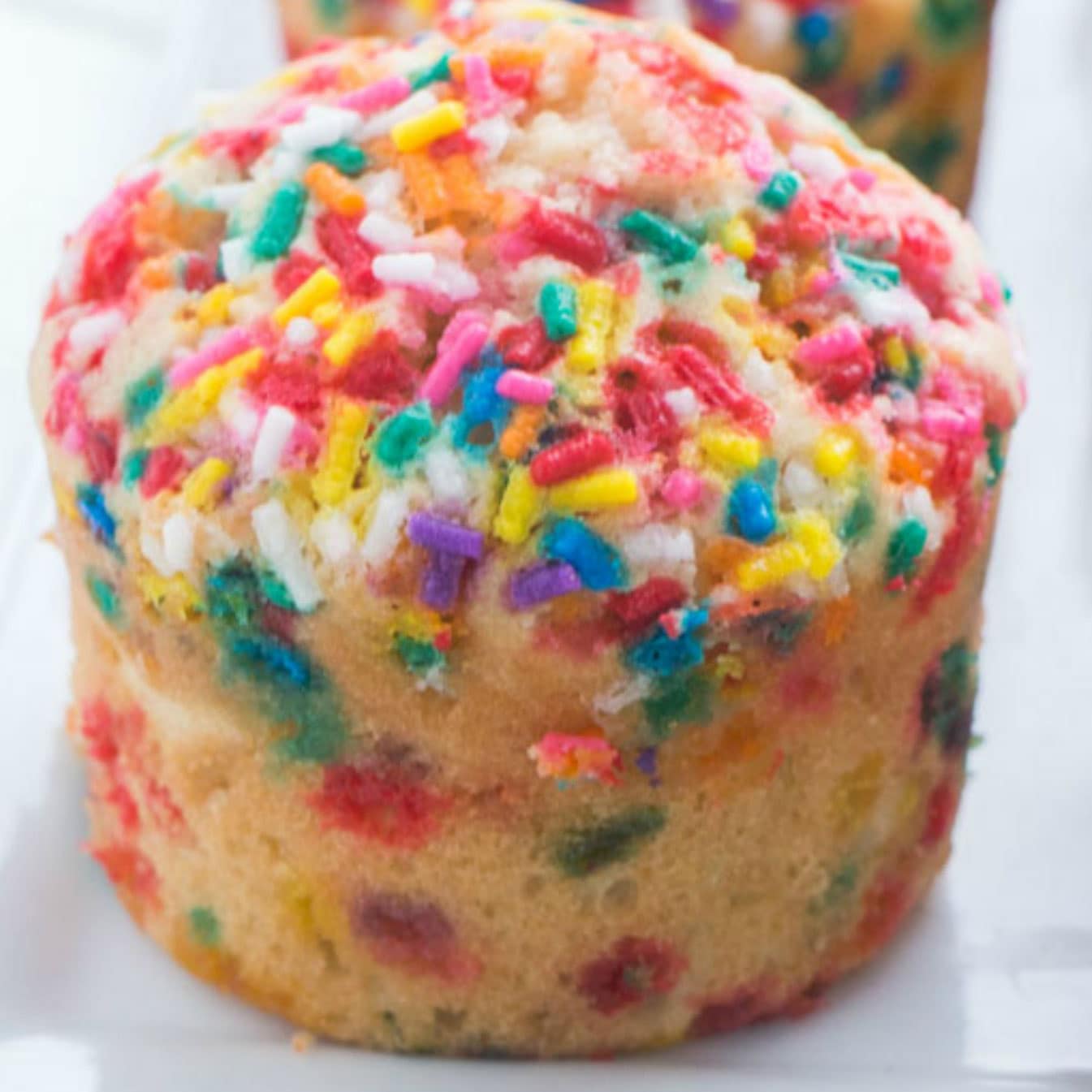 Fluffy Birthday Cake Muffins: Sweet, Sprinkle-Filled Fun for All